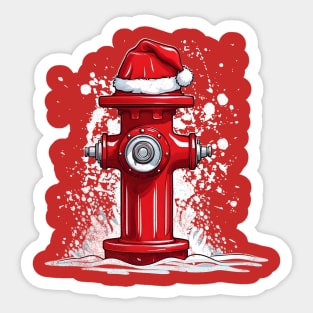 Fire Hydrant Costume a Funny Lazy Christmas Day Ideas Santa's Hat Sticker